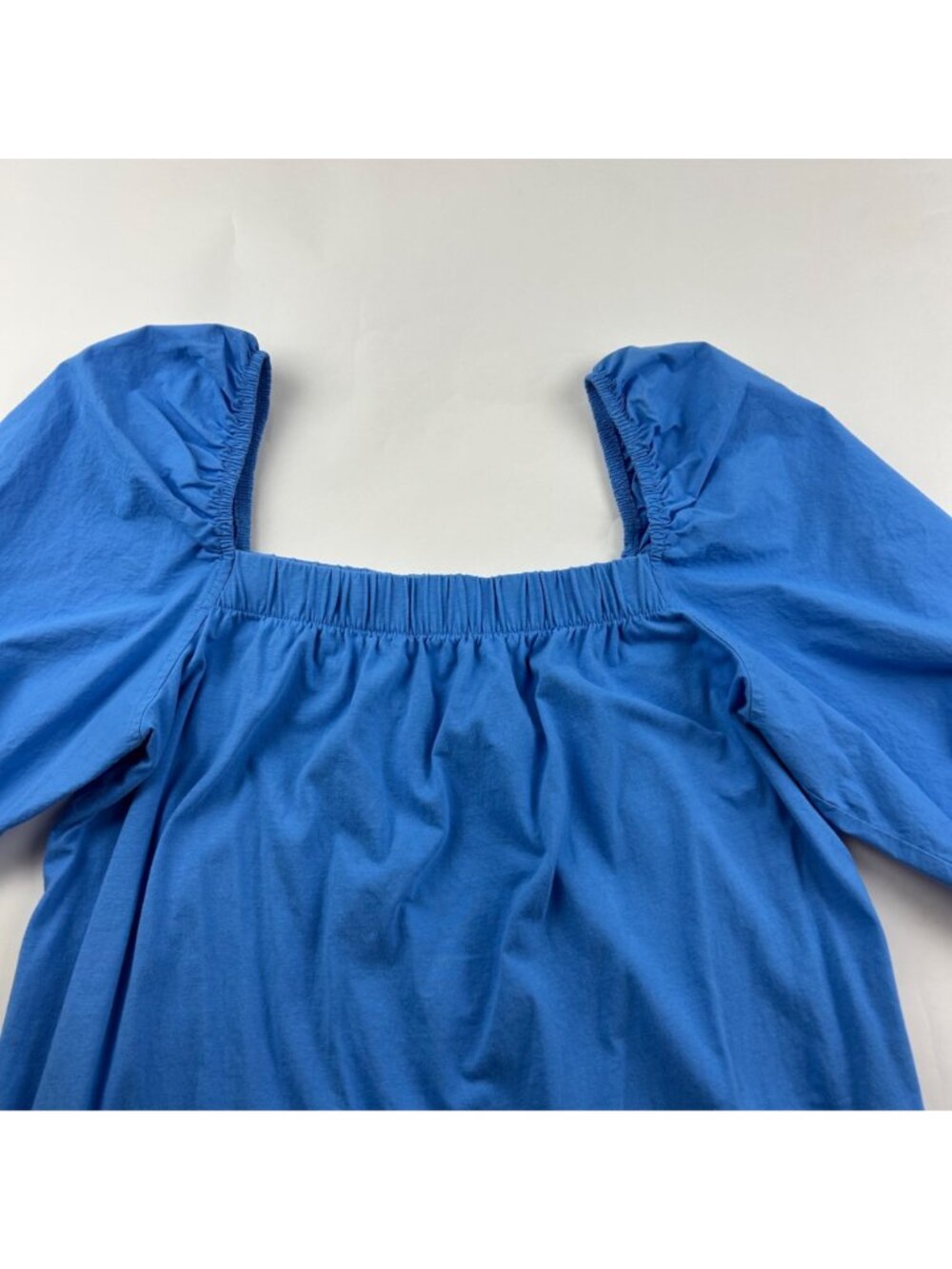 H&M Cornflower Blue Puff Sleeve Mini Dress M - Picture 2 of 6
